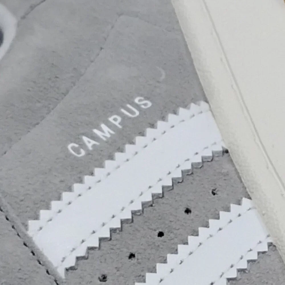 Adidas Campus Shoe Gray/White Men's 6/Women's 7 NWT - Picture 2 of 8